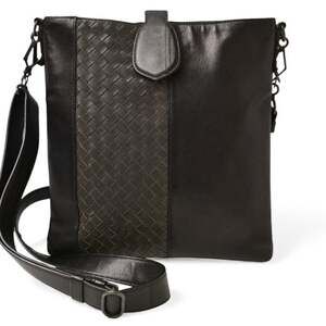 BOTTEGA VENETA Black Intrecciato Shoulder Bag